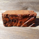 Redwood Jewelry Box Rustic Wood Engraved Tree #234