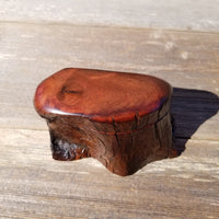Wood Ring Box Redwood Rustic Handmade California Redwood #186