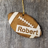 Football Ornament - Football Player Gift - Engraved Ornament - Personalized