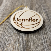 Basketball Wood Ornament - Basketball Player Gift - Engraved Ornament - Personalized