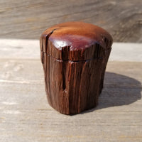 Wood Ring Box Redwood Rustic Handmade California Redwood Jewelry Box Storage Box Token Ashes #191
