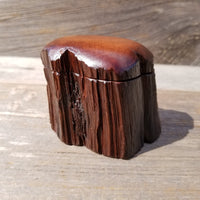 Wood Ring Box Redwood Rustic Handmade California Redwood Jewelry Box Storage Box Token Ashes #191