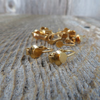 12 Pair Clip On Earring Findings with 5mm Pad - Gold Tone Ear Clip Jewelry Making - Earring Repair - Earring Parts - Lever Back
