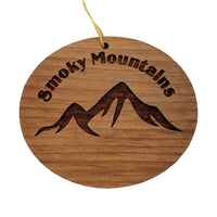 Smoky Mountains Ornament Handmade Wood Ornament Tennessee Souvenir CO Christmas Ornament