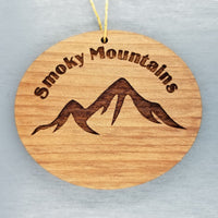 Smoky Mountains Ornament Handmade Wood Ornament Tennessee Souvenir CO Christmas Ornament