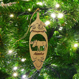 Skagway Alaska Moose Christmas Ornament Wood Laser Cut 5.5"