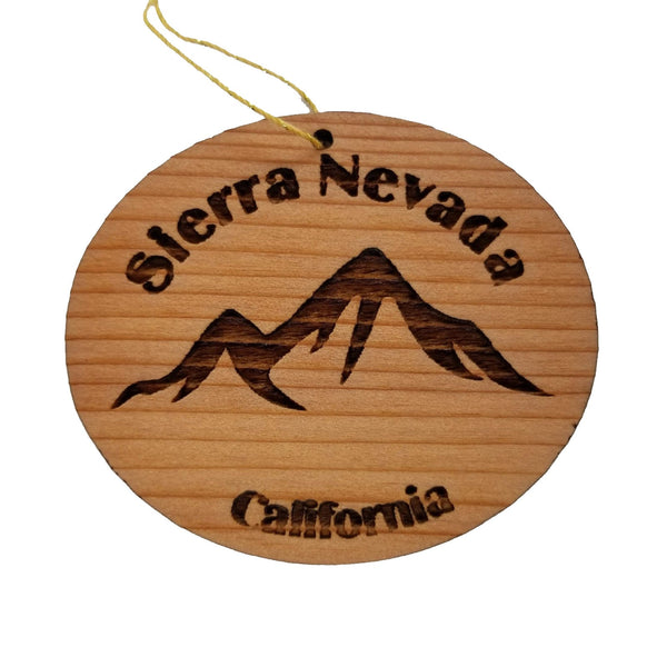 Sierra Nevada CA Ornament Handmade Wood Ornament California Souvenir Christmas Ornament