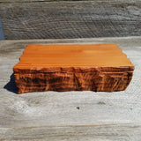 Wood Jewelry Box Redwood Rustic Handmade California Storage Live Edge #268 5th Anniversary Gift Christmas Present
