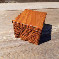 Handmade Wood Box Small Jewelry Box Rustic Decoration #363 California Redwood Storage Box Souvenir Anniversary Wood Gift
