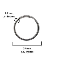 Split Ring Key Ring Key Chain Parts - Set of 100 - Key Chain Assembly - Key Ring 28 mm 2.8mm Thick Crafts Open Jump Ring Keychain