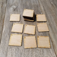 Wood Cutout Squares - 2.25 Inch - Unfinished Wood - Lot of 20 - Wood Blank Craft Projects - DIY - Make Your Own Ornaments