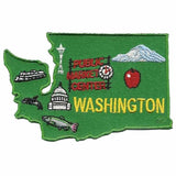 Washington Patch – WA State Shape - Washington Souvenir – Washington Map Travel Patch
