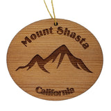 Mount Shasta Mountains Ornament Handmade Wood Ornament California Souvenir CA Christmas Ornament