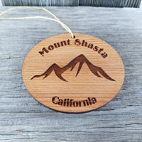 Mount Shasta Mountains Ornament Handmade Wood Ornament California Souvenir CA Christmas Ornament