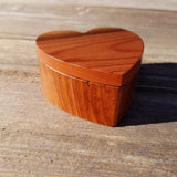 Handmade Wood Box with Redwood Heart Ring Box California Redwood #322 Christmas Gift Anniversary Gift Ideas