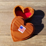 Handmade Wood Box with Redwood Heart Ring Box California Redwood #322 Christmas Gift Anniversary Gift Ideas