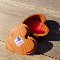 Redwood Heart Wood Box Ring Box Engagement Ring Box #314 California Redwood