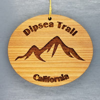 Dipsea Trail Ornament Handmade Wood Ornament CA Souvenir Mountains Hiking Mill Valley CA Muir Woods San Francisco