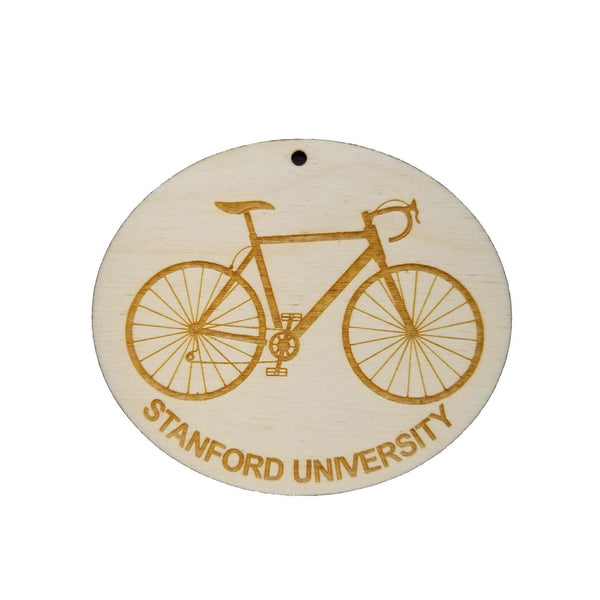 Stanford Wood Ornament - Stanford University Mens Bike or Bicycle - Handmade Wood Ornament Made in USA Christmas Decor