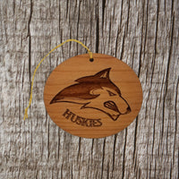 Fortuna Huskies Mascot Christmas Ornament Handmade High School Pride