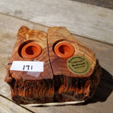 Salt and Pepper Shakers Set Rustic Redwood Handmade #171 Wood Cabin Lodge Style Home Decor Man Cave 2 Tone