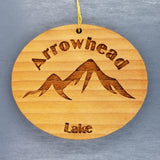 Arrowhead Lake Ornament Handmade Wood Ornament Pennsylvania Souvenir PA Pocono Mountains