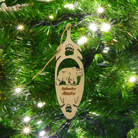 Talkeetna Alaska Bear Christmas Ornament Wood Laser Cut 5.375" Travel Gift