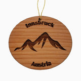 Innsbruck Austria Ornament Handmade Wood Austria Souvenir Mountain Ski Resort