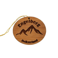 Engelberg Switzerland Ornament Handmade Wood Ornament Souvenir Mountain Ski Resort