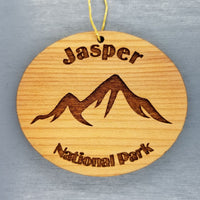 Jasper National Park Ornament Handmade Wood Ornament Alberta Canada Souvenir Mountain Marmot Basin