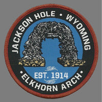 Wyoming Patch – WY Jackson Hole Patch - Travel Patch Iron On  – Elkhorn Arch Souvenir Patch – Applique – Travel Gift 3" Embellishment