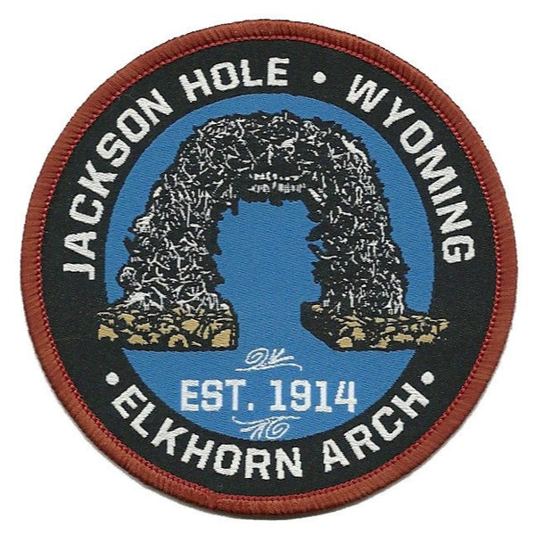 Wyoming Patch – WY Jackson Hole Patch - Travel Patch Iron On  – Elkhorn Arch Souvenir Patch – Applique – Travel Gift 3" Embellishment