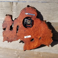 Redwood Clock Handmade Wall Hanging Rustic Wedding Gift Burl Live Edge #324 Mini Wall Clock Christmas Gift Idea