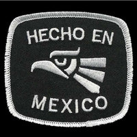 Hecho En Mexico Iron on Patch 3″ White Border Souvenir