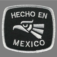 Hecho En Mexico Iron on Patch 3″ White Border Souvenir