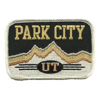 Park City Utah Patch – UT Mountains – Vintage Retro Travel Patch Iron On – UT Souvenir Patch – Embellishment Applique – Travel Gift 3.5″