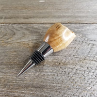 Wood Wine Stopper Maple Live Edge - Rustic - Engagement Gift - #311