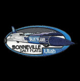 Utah Patch - Bonneville Utah Salt Flats Blue Flame Iron on