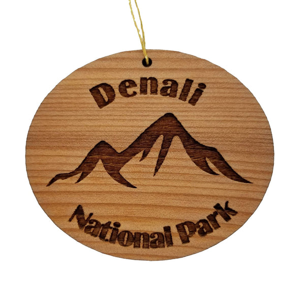 Denali Alaska Ornament Handmade Wood Ornament Denali National Park Souvenir AK Christmas Ornament