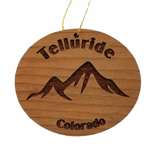 Telluride CO Ornament Mountains Handmade Wood Ornament Colorado Souvenir