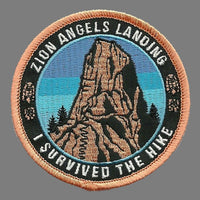 Utah Patch – UT Zion National Park - Zion Angels Landing Travel Patch Iron On – Souvenir Patch – Applique – Travel Gift 3" Rock Formation