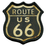 Route 66 Patch – Road Sign Patch – Travel Patch Iron On – Souvenir Patch – Travel Gift Brown Camo and Black 2.5"