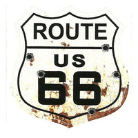 Route 66 Decal – Route 66 Sticker – Souvenir – Road Sign Travel Sticker 3" Travel Gift Rusty Bullet Holes 2.5"