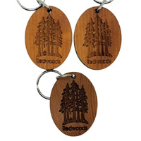 Muir Woods National Park Redwood Trees Grove Wood Keychain California Souvenir Travel Gift - Wood Gift Key Chain Key Tag Key Ring Key Fob