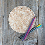 Color Your Own Wood Art - DIY - Wood - Coloring Project - Craft Supply - Adult Craft Project - Kids Crafts - Island Toucan Relaxation Gift