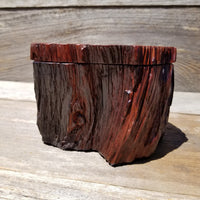 Handmade Wood Box with Redwood Rustic Handmade Jewelry Box #139