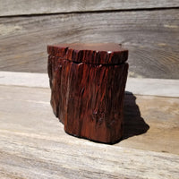 Handmade Wood Box with Redwood Rustic Handmade Jewelry Box #139