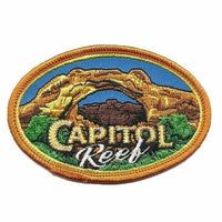 Utah Patch - Capitol Reef National Park - Travel Patch Iron On - UT Souvenir Patch - Embellishment Applique - Oval 3.25" Travel Gift