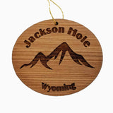 Jackson Hole Ornament Handmade Wood Ornament Wyoming Souvenir Mountains Ski Resort
