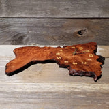 Wood Clock Wall Hanging Redwood Handmade Burl #178 Housewarming Gift Realtor Gift Redwood Burl Wall Clock Small
